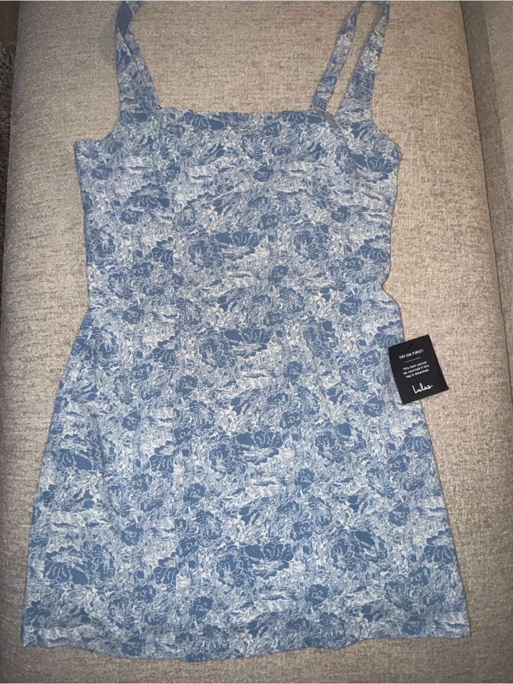 Lulu's Blue Floral Mini Sundress